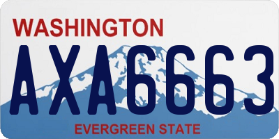WA license plate AXA6663