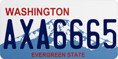 WA license plate AXA6665