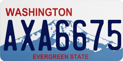 WA license plate AXA6675