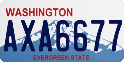 WA license plate AXA6677