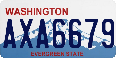 WA license plate AXA6679