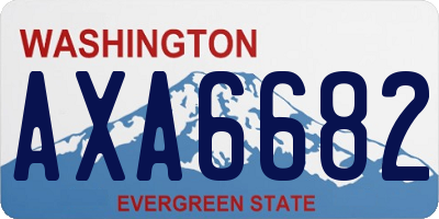 WA license plate AXA6682