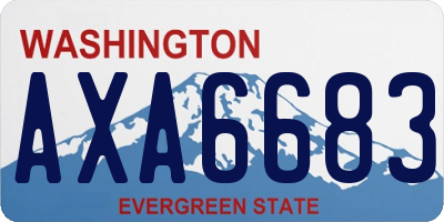 WA license plate AXA6683