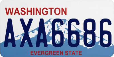 WA license plate AXA6686