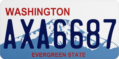 WA license plate AXA6687