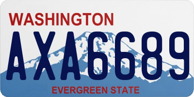 WA license plate AXA6689