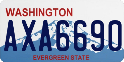 WA license plate AXA6690