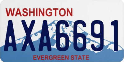 WA license plate AXA6691
