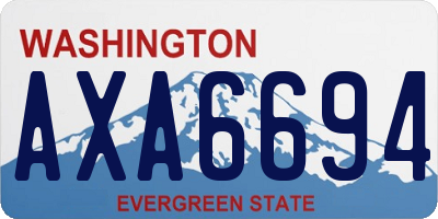 WA license plate AXA6694
