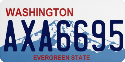 WA license plate AXA6695