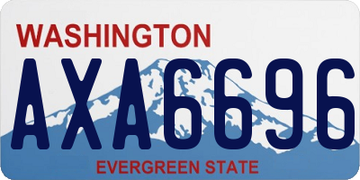 WA license plate AXA6696