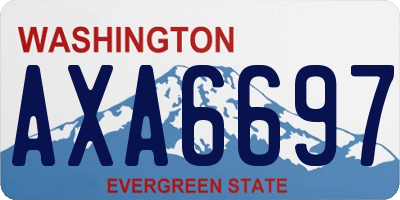 WA license plate AXA6697