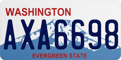 WA license plate AXA6698