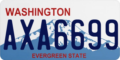 WA license plate AXA6699