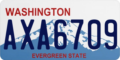 WA license plate AXA6709