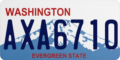 WA license plate AXA6710