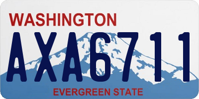 WA license plate AXA6711