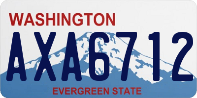 WA license plate AXA6712