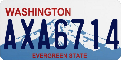 WA license plate AXA6714