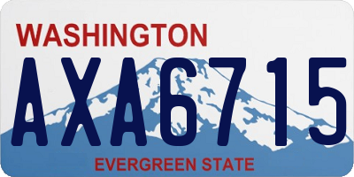 WA license plate AXA6715
