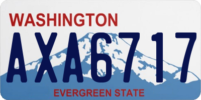 WA license plate AXA6717