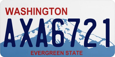 WA license plate AXA6721