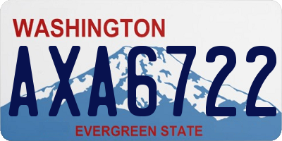 WA license plate AXA6722