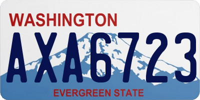 WA license plate AXA6723
