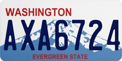 WA license plate AXA6724