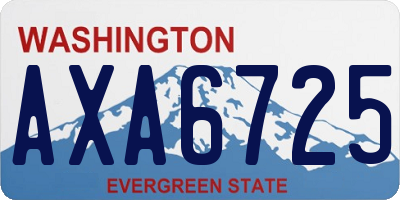 WA license plate AXA6725