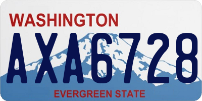 WA license plate AXA6728