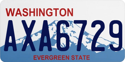 WA license plate AXA6729