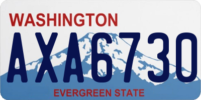 WA license plate AXA6730