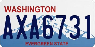 WA license plate AXA6731