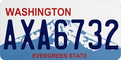 WA license plate AXA6732