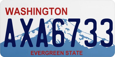 WA license plate AXA6733