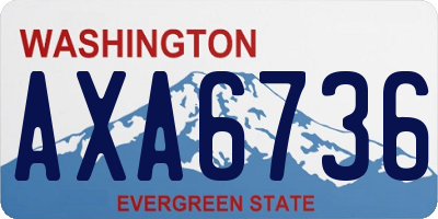 WA license plate AXA6736