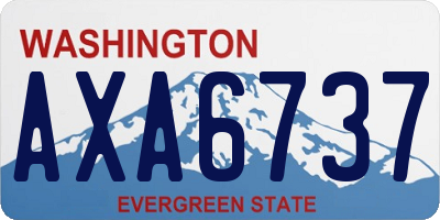 WA license plate AXA6737