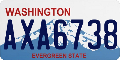 WA license plate AXA6738