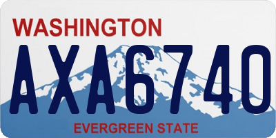 WA license plate AXA6740