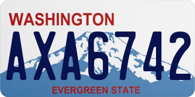 WA license plate AXA6742