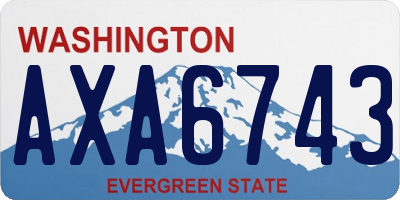 WA license plate AXA6743