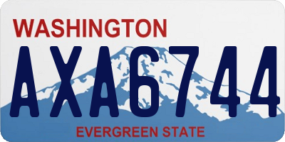 WA license plate AXA6744