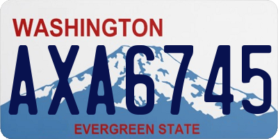WA license plate AXA6745