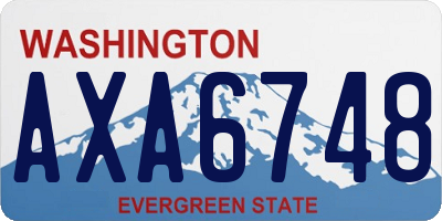 WA license plate AXA6748