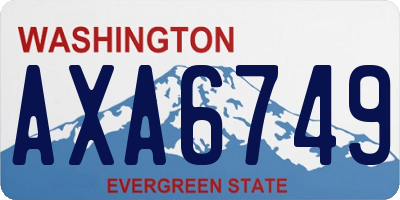 WA license plate AXA6749
