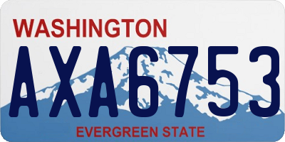 WA license plate AXA6753