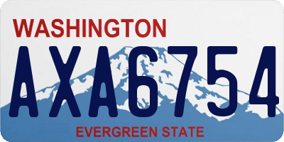 WA license plate AXA6754