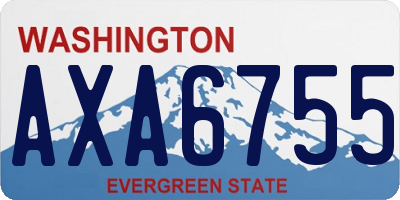 WA license plate AXA6755