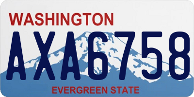 WA license plate AXA6758